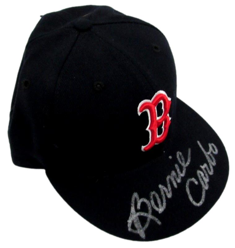 Bernie Carbo Signed New Era Fitted Baseball Hat Boston Red Sox Fleer Holo 188012