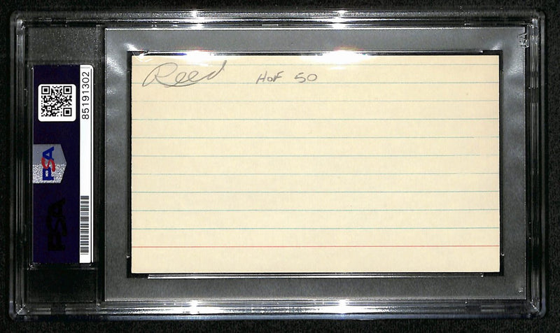 Willis Reed HOF Signed/Auto 3x5 Index Card New York Knicks PSA/DNA 188569