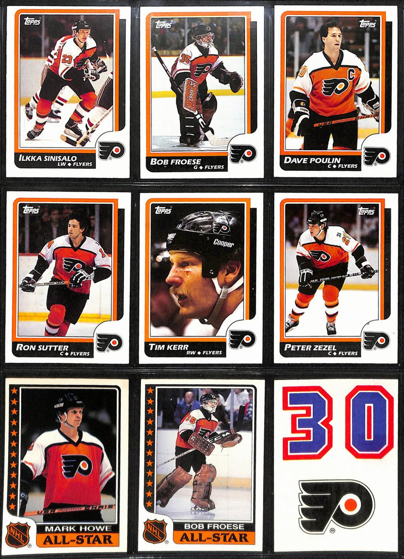 1986-87 Topps Hockey Philadelphia Flyers Team (8) Cards 189211