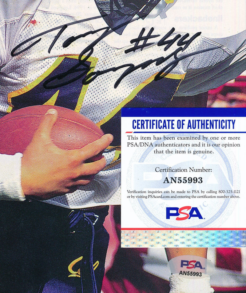 Tony Gonzalez HOF Signed/Auto 8x10 Magazine Photo Cal PSA/DNA 188130