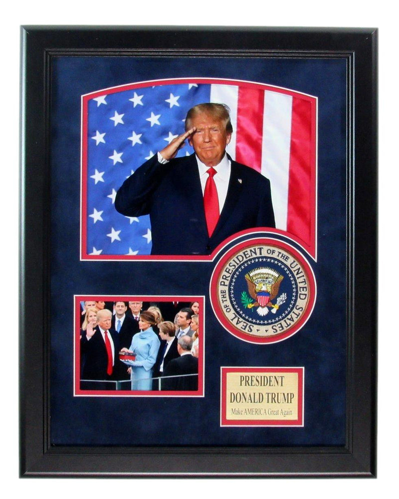 Donald Trump Former President Photo Collage Framed 186176