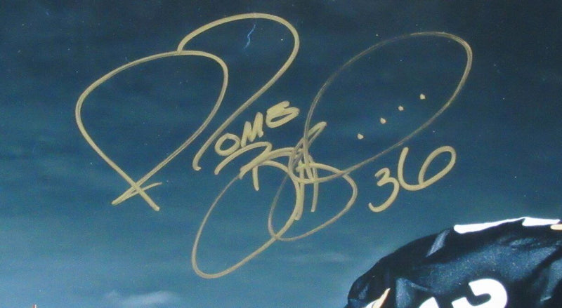 Jerome Bettis HOF Autographed 20x24 Photo Steelers Framed Steiner 180805