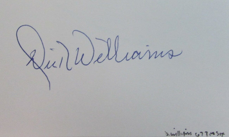 Dick Williams HOF 1967 Boston Red Sox Signed 3x5 Index Card w/ 5x7  Photo 158519