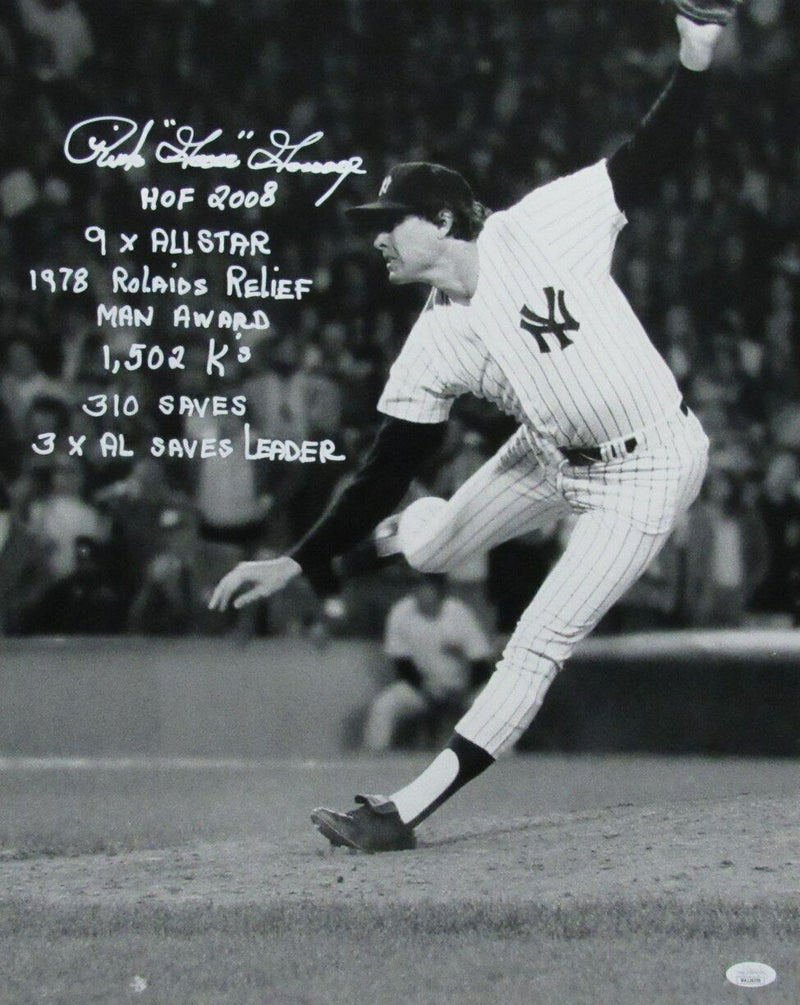 Goose Gossage Autographed 16x20 Loaded Inscriptions HOF Yankees 16x20 Photo JSA