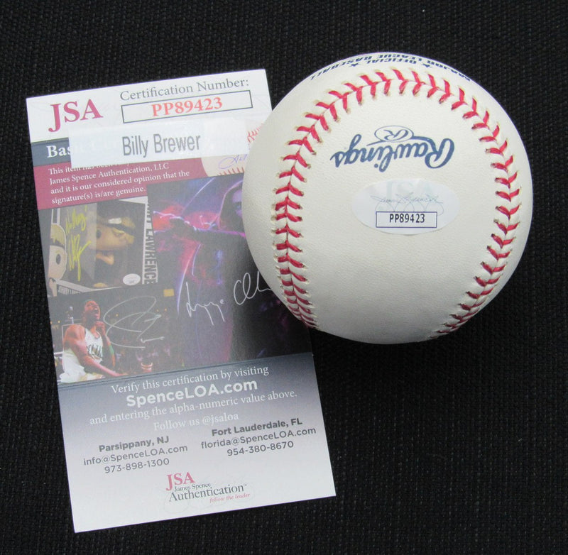 Billy Brewer Signed/Auto Yankees 100th OML Baseball JSA 186702