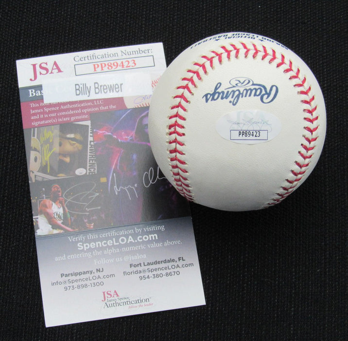 Billy Brewer Signed/Auto Yankees 100th OML Baseball JSA 186702