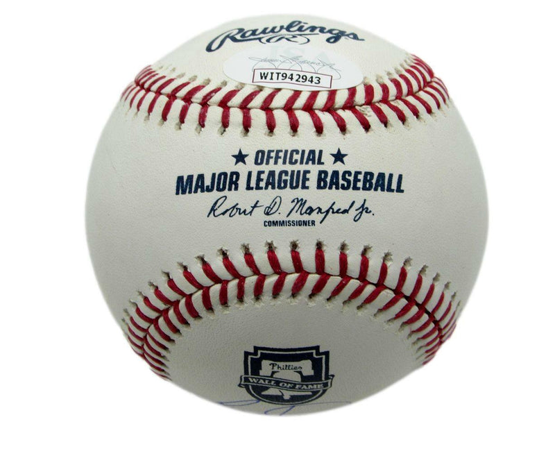 Ryan Howard Phillies Signed/Auto OML Wall of Fame Baseball in Case JSA 165761