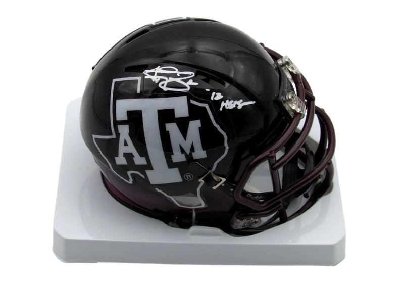 Johnny Manziel Signed/Inscribed "12 Heisman"  Mini Helmet Texas A&M JSA 185657
