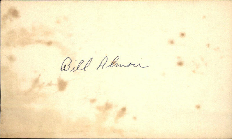 Bill Almon San Diego Padres  Signed/Autographed 3x5 Index Card 162595