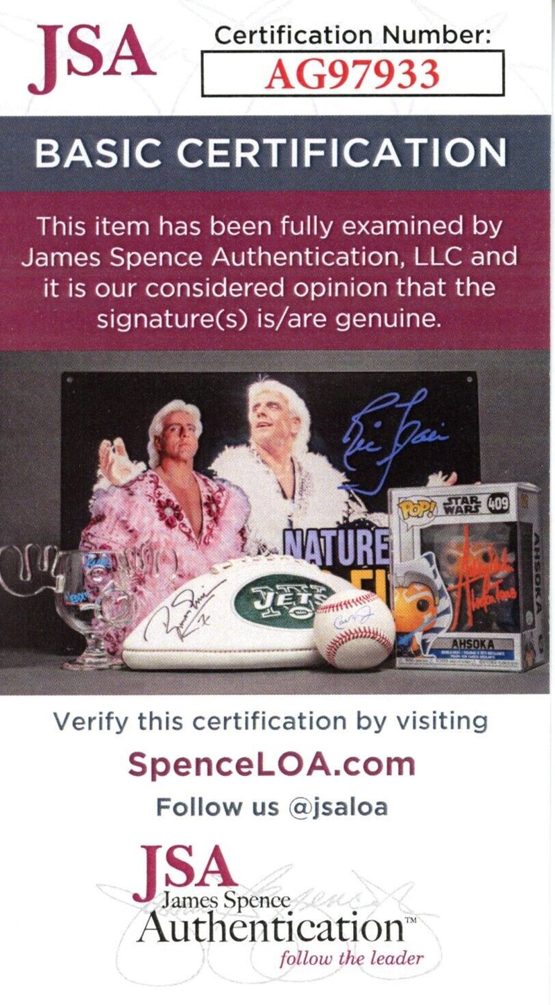 Larry Little HOF Autographed/Inscr Goal Line Art GLAC Postcard Dolphins JSA