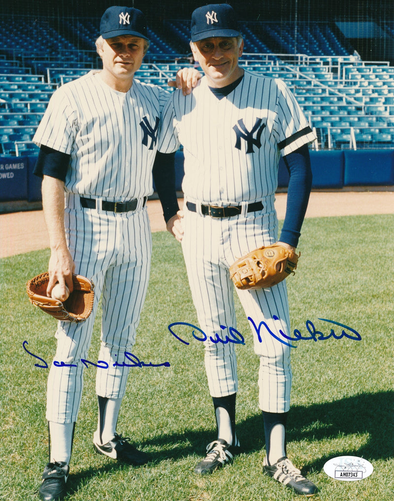 Phil Niekro HOF/Joe Niekro Dual-autographed 8x10 Photo Yankees JSA 183216