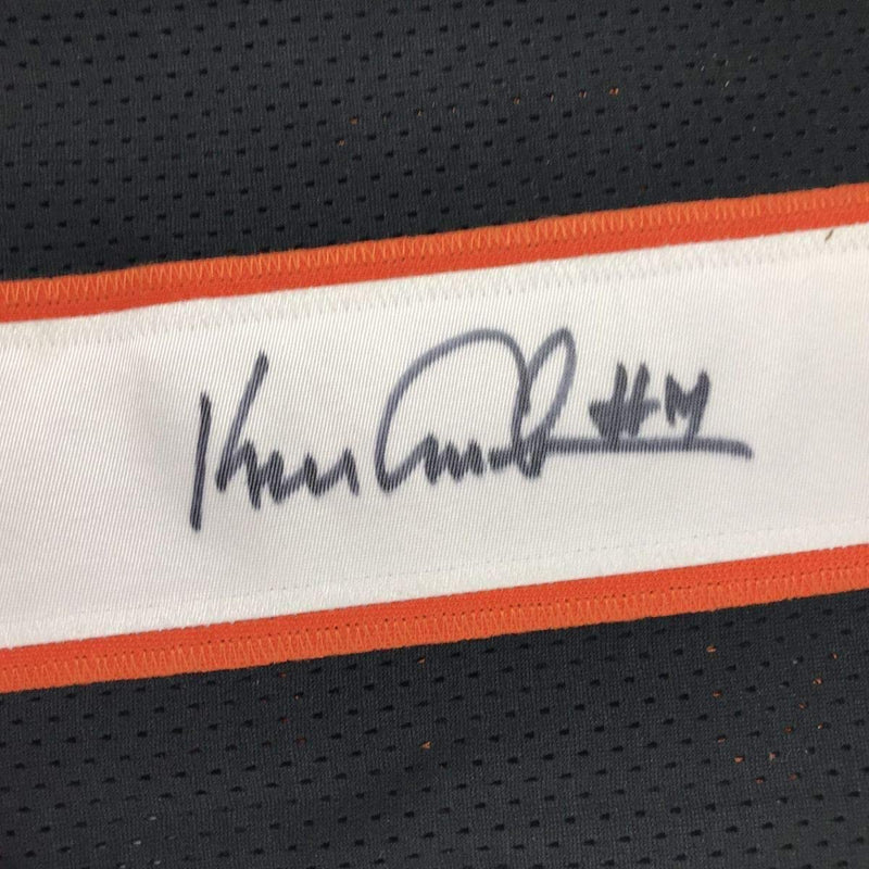 Framed Autographed/Signed Ken Anderson 35x39 Cincinnati Black Football Jersey JSA COA