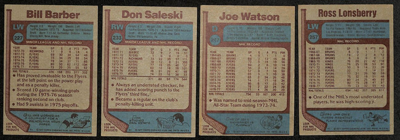 1977 Topps Hockey Philadelphia Flyers Near Complete Team Set 18/19 Cards 189327