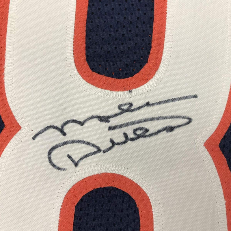 Autographed/Signed Mike Ditka Chicago Blue Stat Football Jersey JSA COA