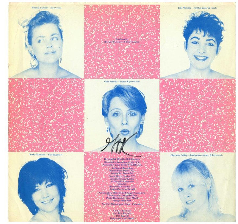 Gina Schock Signed Autographed Album Sleeve