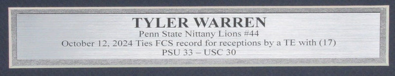 Tyler Warren Signed/Inscribed 11x14 Photo Penn State vs. USC Framed JSA 192128