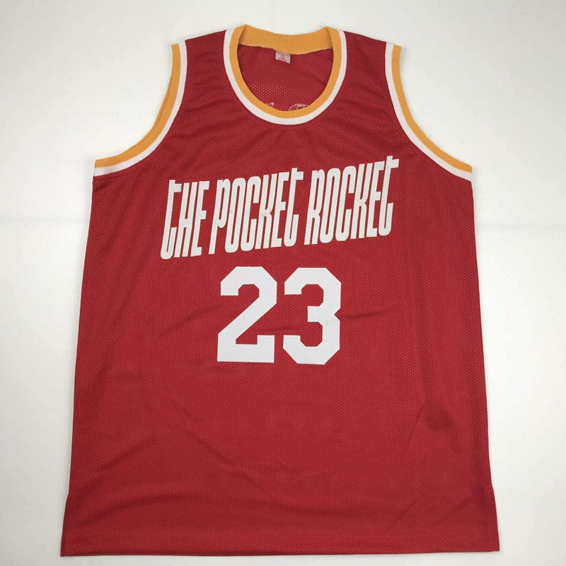 Autographed/Signed Calvin Murphy Houston Red Basketball Jersey PSA/DNA COA