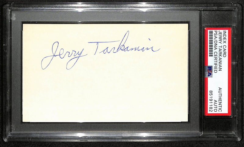 Jerry  Tarkanian HOF Signed/Auto 3x5 Index Card UNLV Coach PSA/DNA 188539