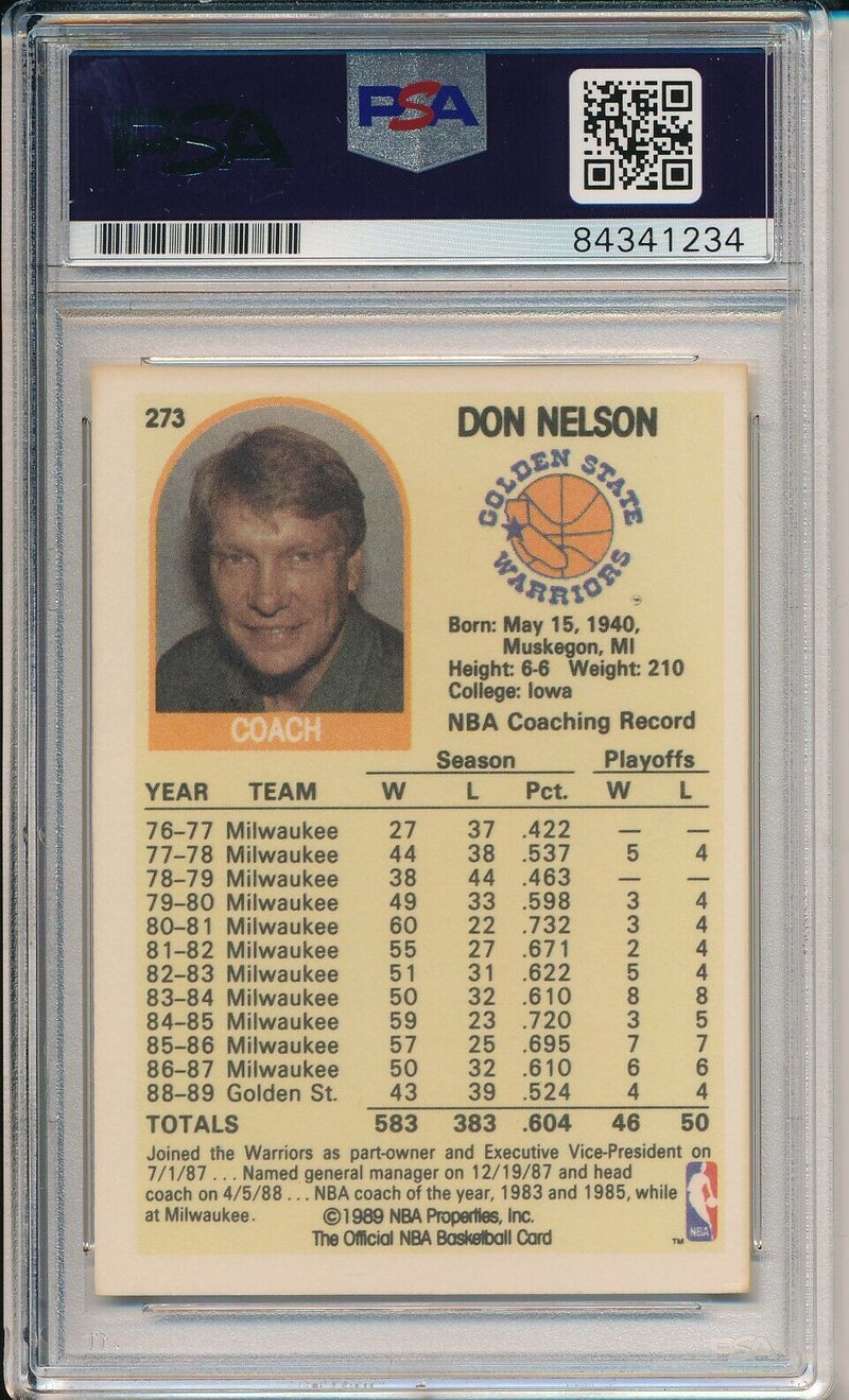 Don Nelson HOF Golden State Signed 1989 Hoops Card #273 PSA/DNA 163527