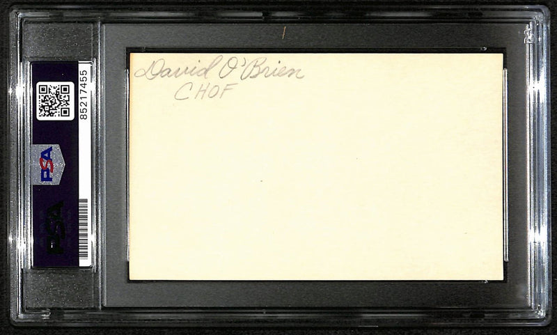 Davey O'Brien Autographed Index Card - 1938 Heisman Winner - TCU PSA/DNA 188504