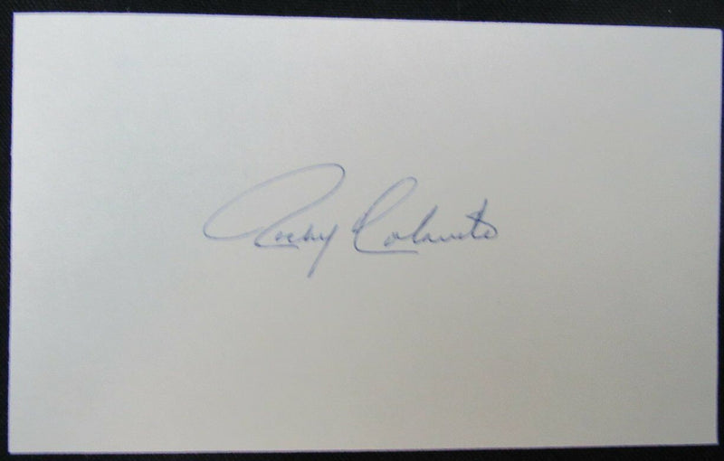 Rocky Covalito Cleveland Indians Signed/Autographed 3x5 Index Card 163085