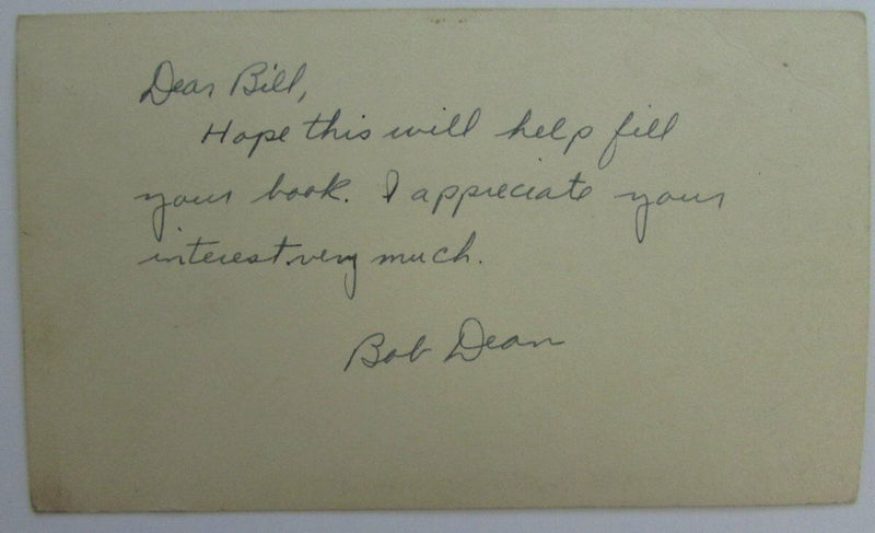 Bob Dean Maryland Terrapins Signed/Autographed Vintage 1948 GPC Postcard 144795