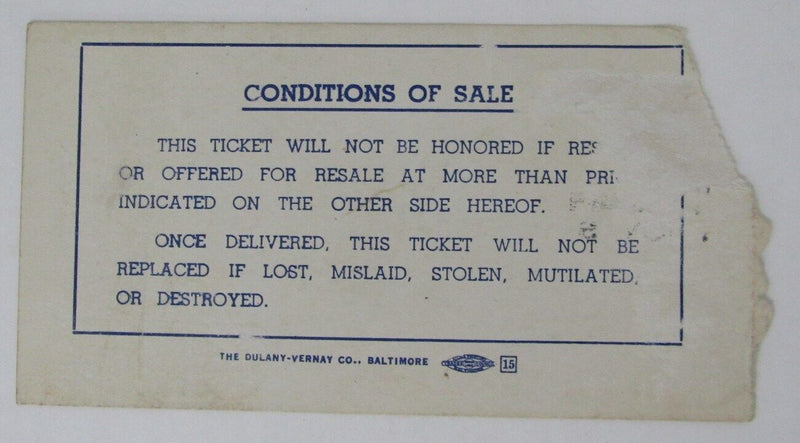 Vintage 1955 Pittsburgh vs. Navy College Football Game Ticket Stub