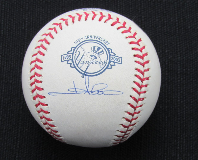 Jim Abbott Signed/Auto Yankees 100th OML Baseball STEINER 187121