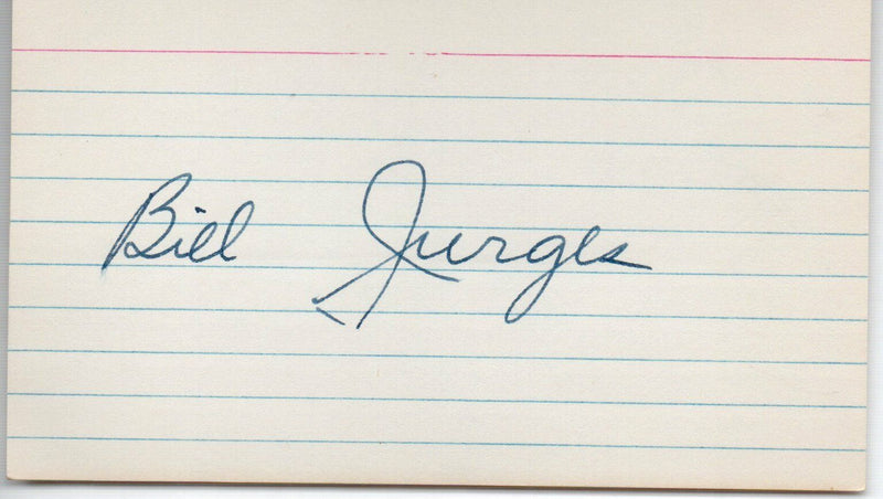 Lot of 7 Bill Jurges d. 1997 Chicago Cubs/ Giants Signed 3x5 Index Cards 145592