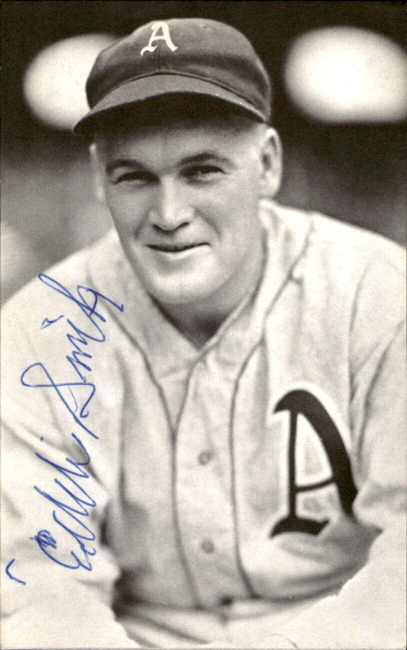 Eddie Smith Athletics d. 1994 Signed/Autographed 3x5  Photo 179218