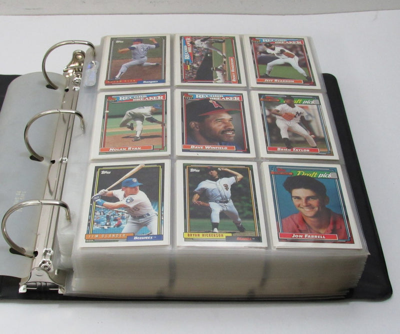 1992 Topps Complete Baseball Set (792) In Binder w/Pages 192020