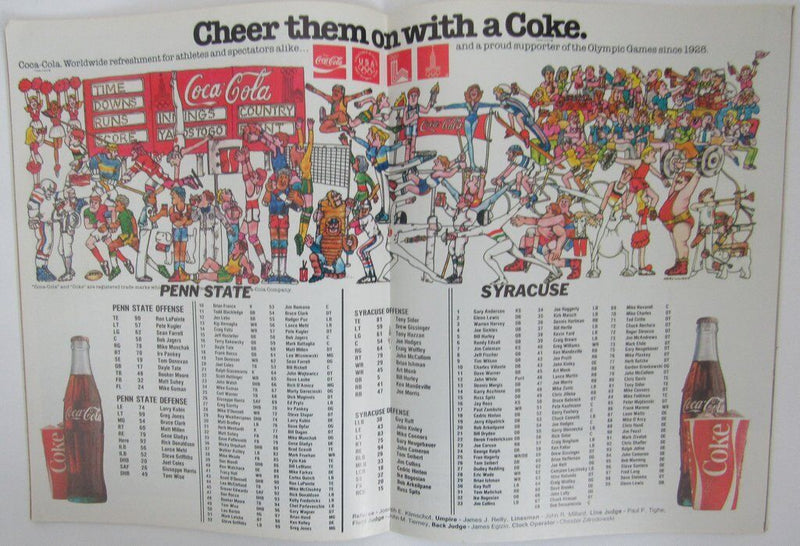 1979 Syracuse vs. Penn State Nittany Lions Football Program 138638