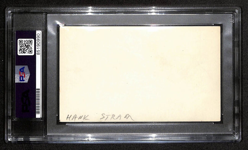 Hank Stram HOF Signed/Auto 3x5 Index Card Kansas City Chiefs PSA/DNA 187474