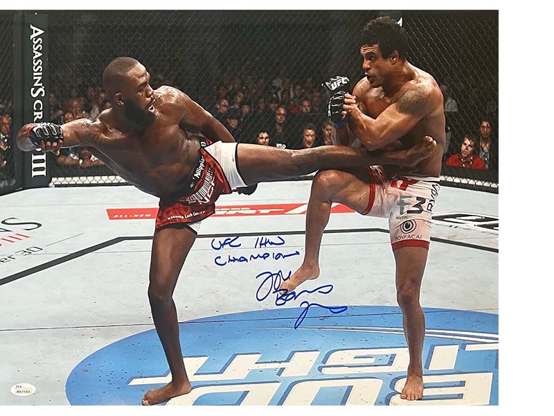 Jon Bones Jones vs Vitor Belfort Autographed 16x20 Photo JSA UFC Champion Insc