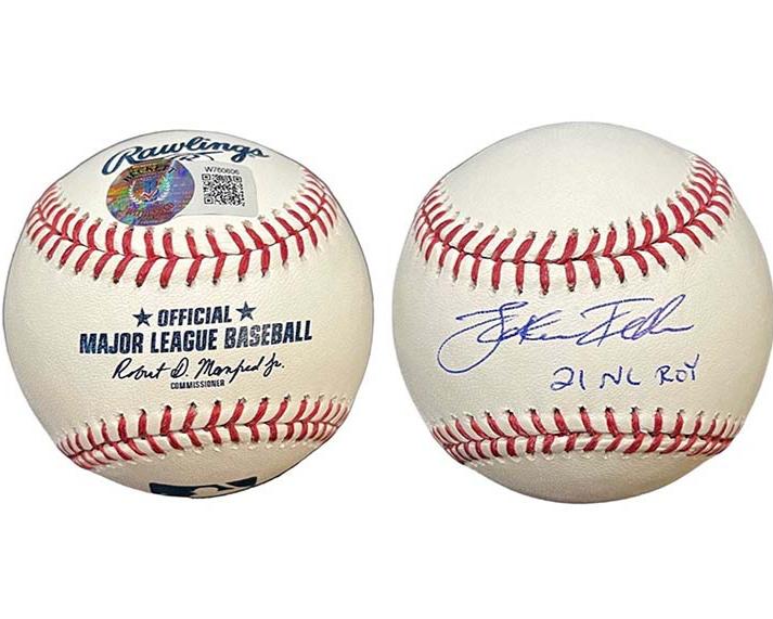 Jonathan India Signed Official MLB Baseball Beckett Insc 21 NL ROY