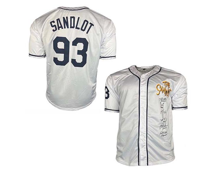 The Sandlot Cast Signed Baseball Jersey Beckett Autographed by 6