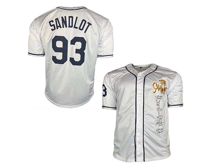 The Sandlot Cast Signed Baseball Jersey (JSA) Autographed by 6