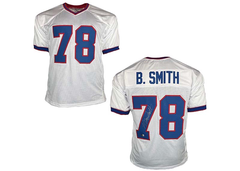 Bruce Smith Autographed Custom White Football Jersey Beckett