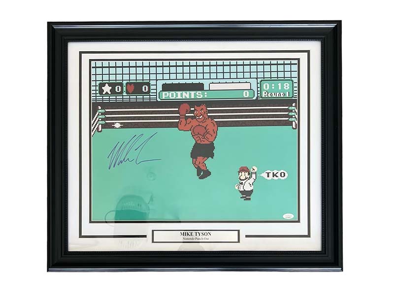 Mike Tyson Autographed 16X20 "Punch Out" Game Framed Photo JSA