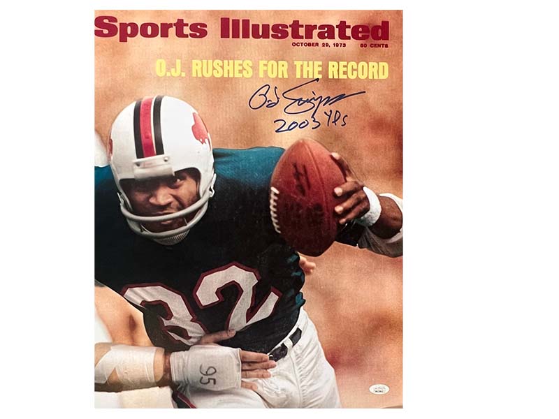 OJ Simpson Autographed Buffalo Bills 16x20 Sports Illustrated Photo JSA 2003 YPS Inscription