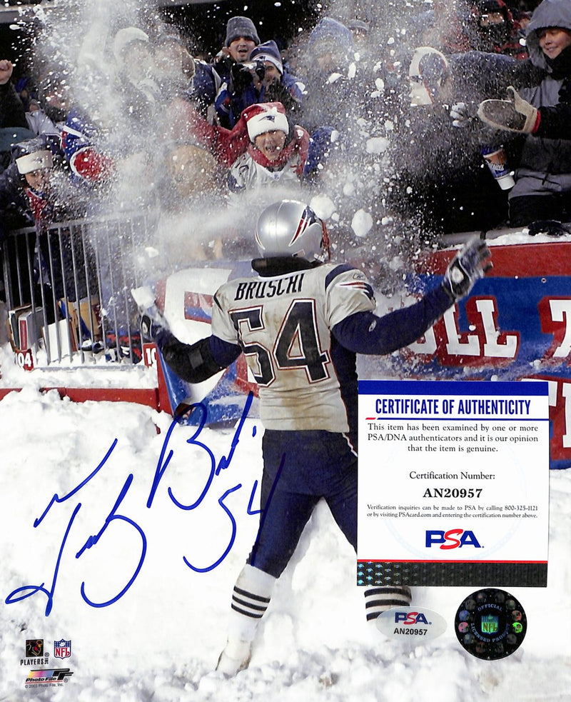 Tedy Bruschi Signed/Auto 8x10 Photo New England Patriots  PSA/DNA 189041