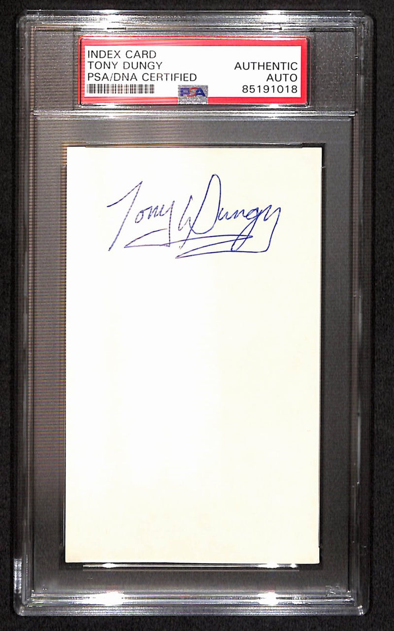 Tony Dungy HOF Signed/Auto 3x5 Index Card Baltimore Colts PSA/DNA 187457