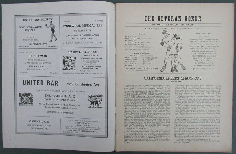 Winter 1947 Vintage The Veteran Boxer Magazine Luther McCarty 167722