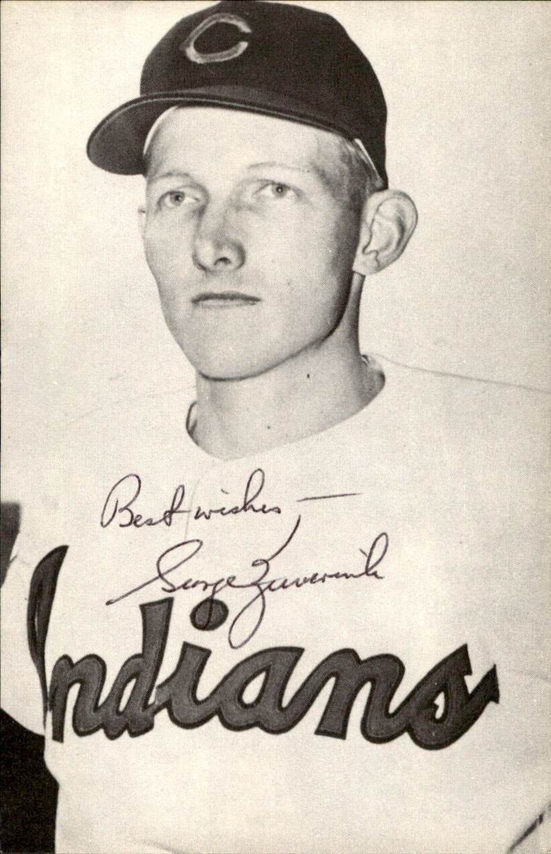 George Zwerink Indians d. 2014 Signed/Autographed 3x5  Photo 179355