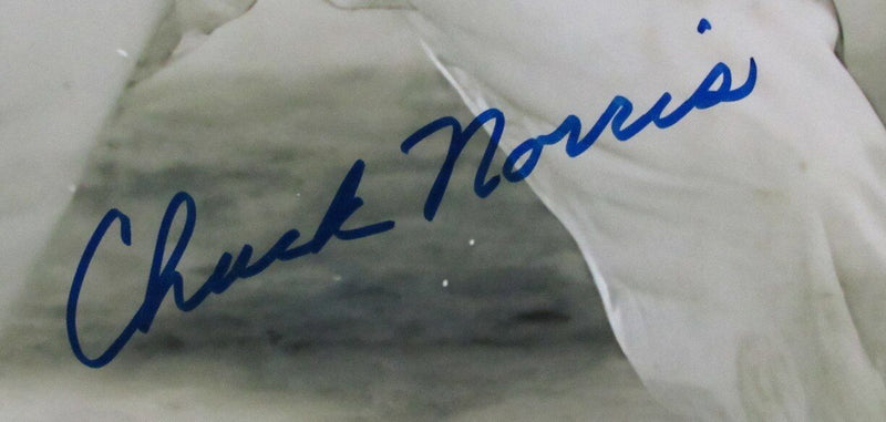 Chuck Norris Autographed 11x14 Photo with Way of the Dragon Bruce Lee JSA