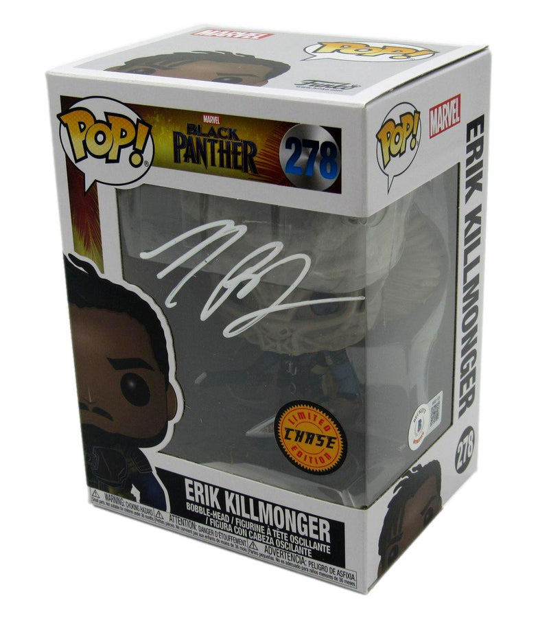Michael B. Jordan Autographed Funko Pop! #278 "Black Panther" Beckett 181188