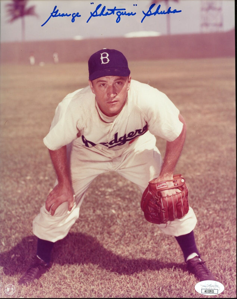 George "Shotgun" Shuba Autographed 8x10 Photo Brooklyn Dodgers JSA 177831