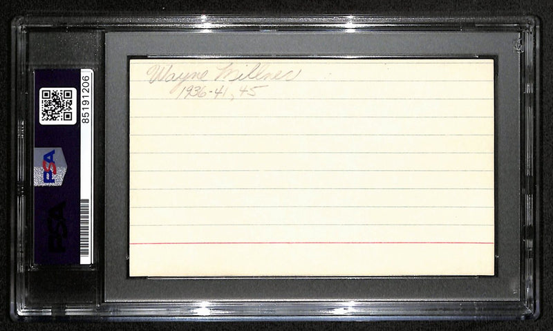 Wayne Millner HOF Signed/Auto 3x5 Index Card Redskins PSA/DNA 187440