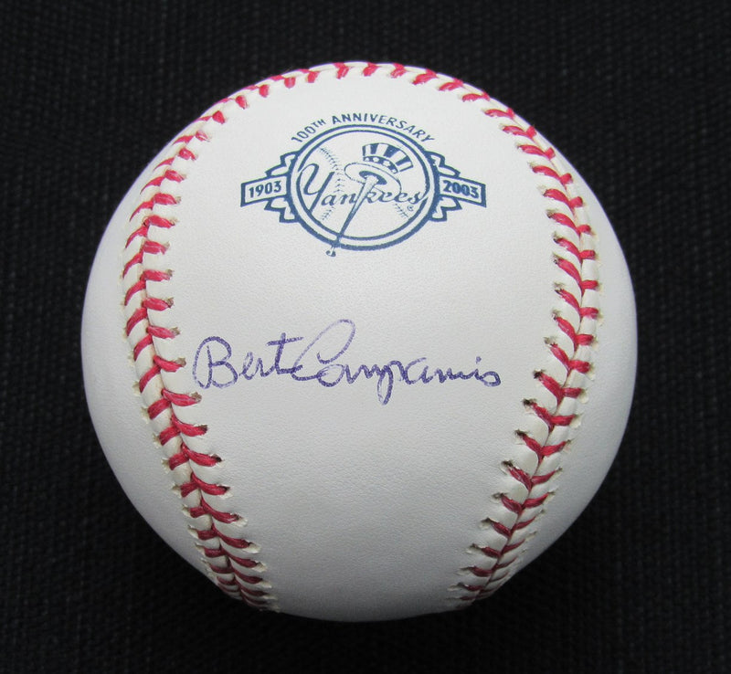 Bert Campaneris Signed/Auto Yankees 100th OML Baseball JSA 186790