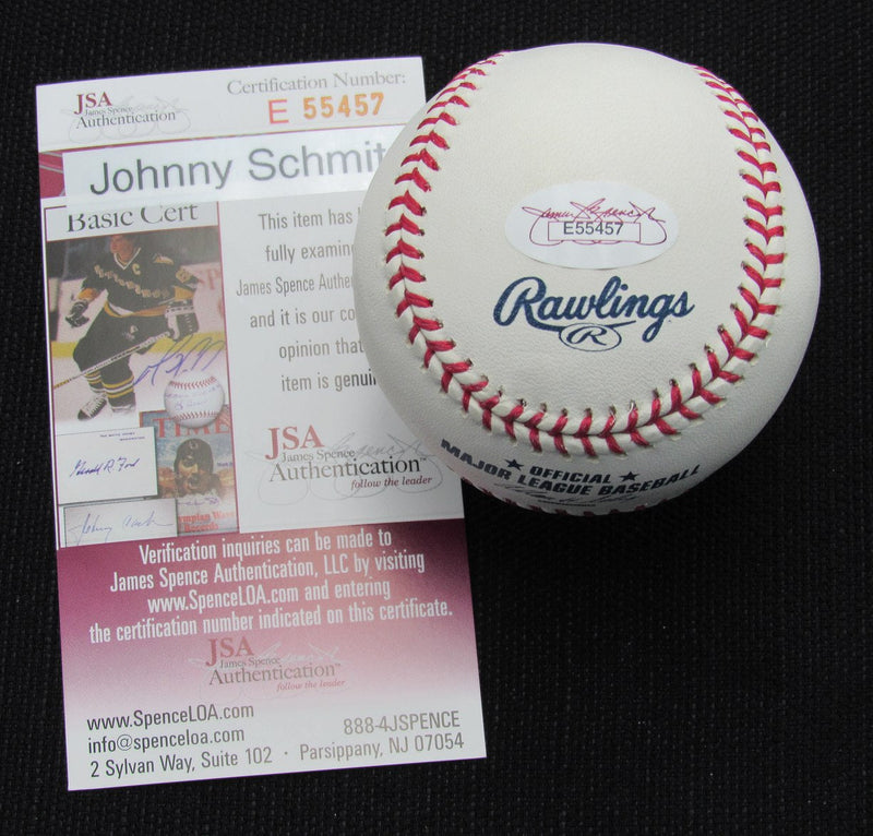 Johnny Schmitz Signed/Auto Yankees 100th OML Baseball JSA  186782